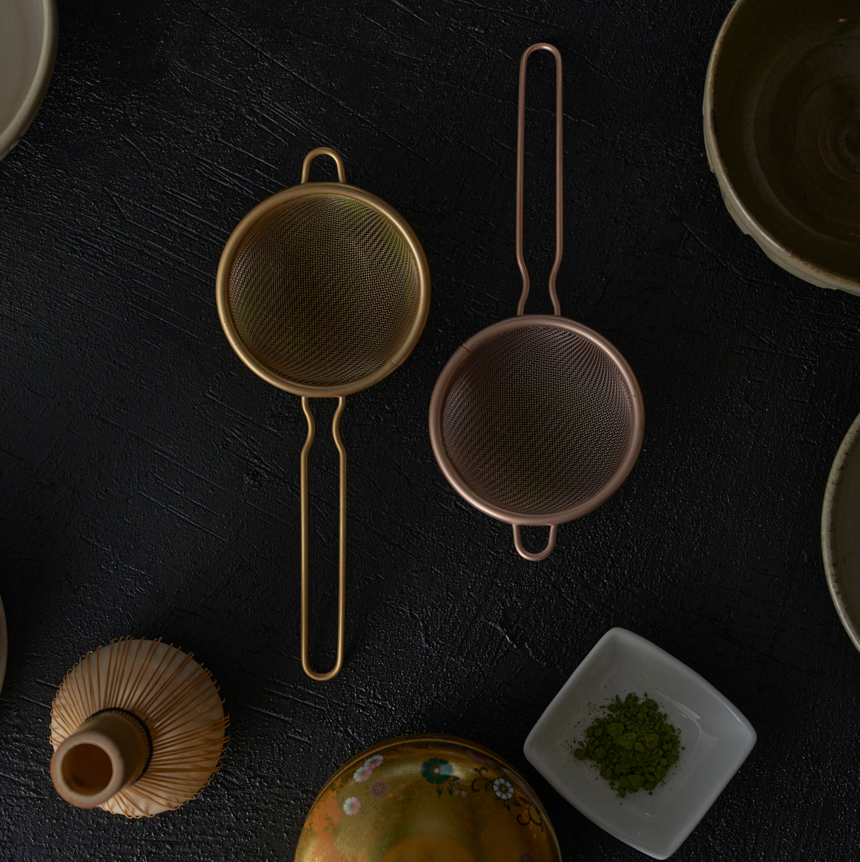 Three Snow: Matcha Chakoshi / Tea Strainer (Gold)