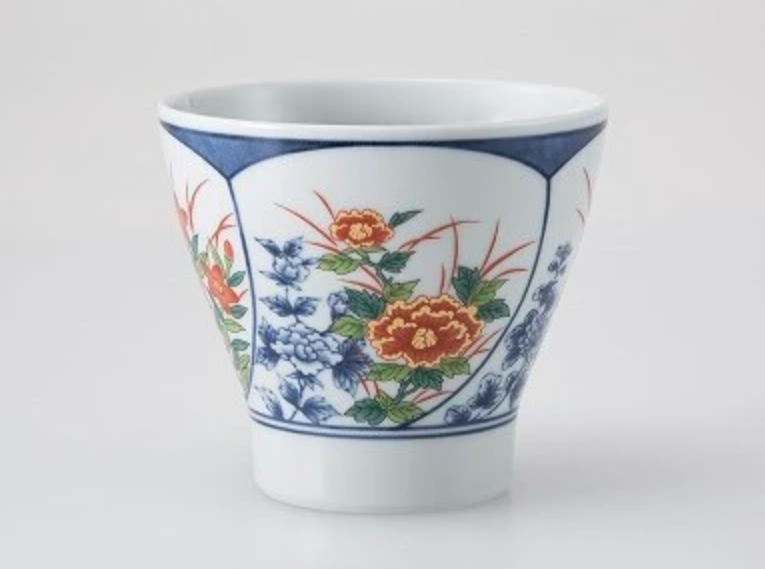西海陶芸 錦花文湯呑
