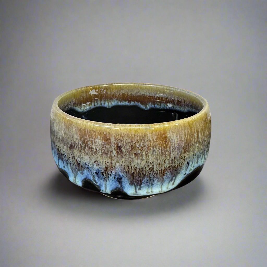 Saikai Ceramics: Hakuwan - Jatenmoku, Porcelain Matcha Bowl with Gift Box - tokinari.live