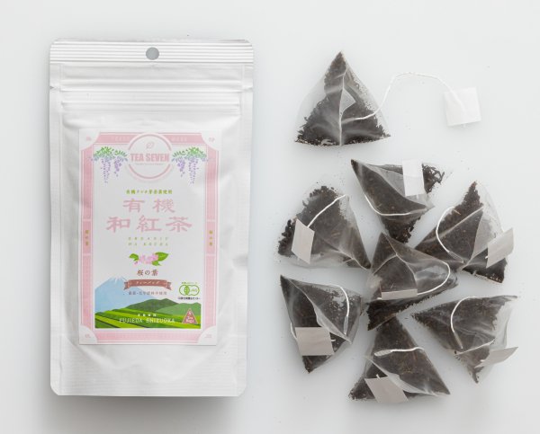 #0059.S5 NaturaliTea(ティーセブン):桜葉入り有機紅茶 桜葉入り有機和紅茶テイーバッグ 2g×8袋