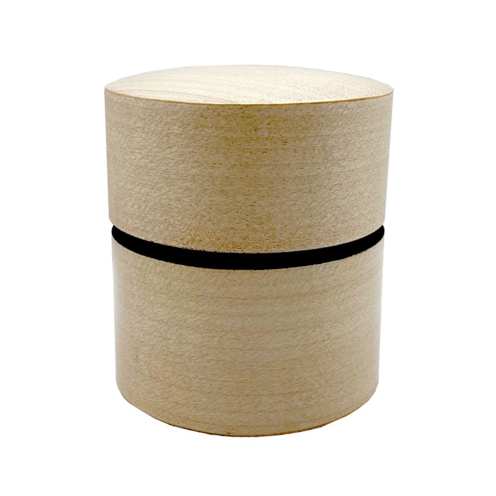 Fujiki Denshiro: Obizutsu Tea Canister - Kaede Maple 帯筒茶筒かえで - tokinari.live