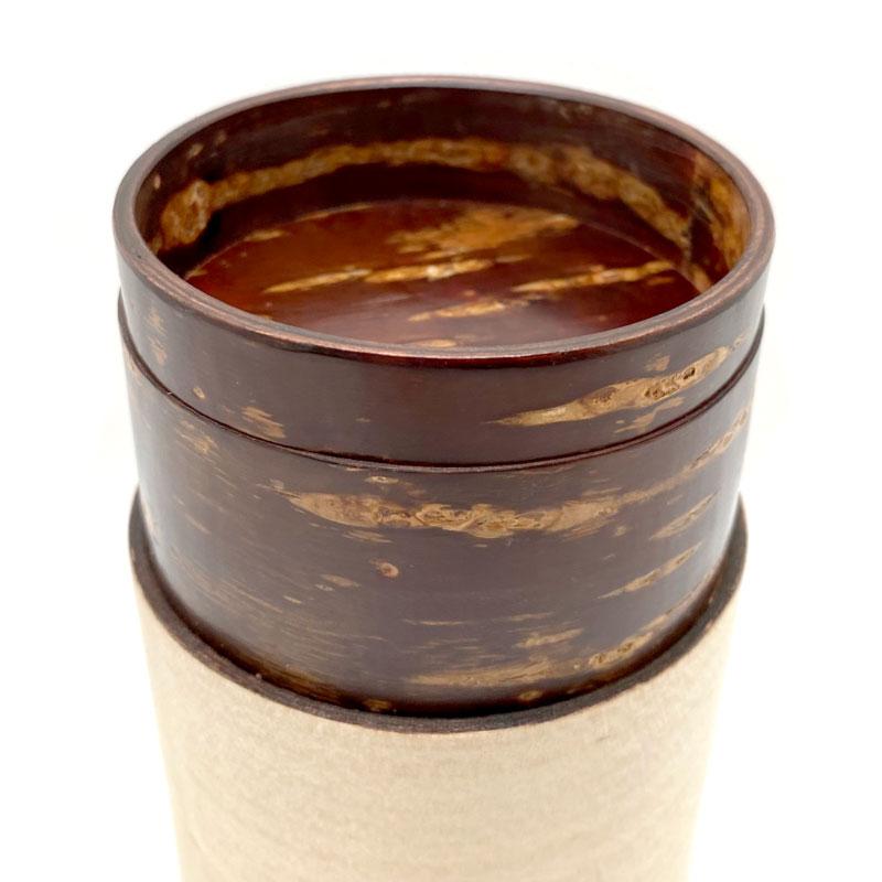 Fujiki Denshiro: Obizutsu Tea Canister - Silky Oak 帯筒茶筒シルキーオーク - tokinari.live