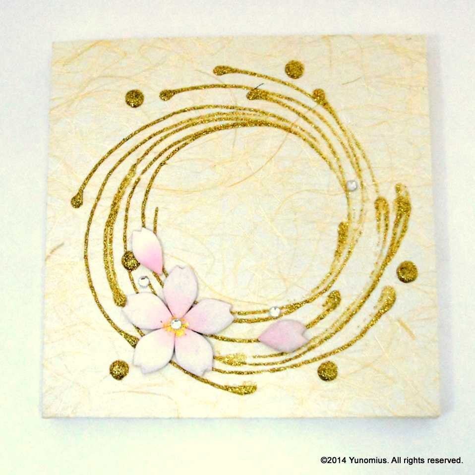 Hana & Haku: Sakura Washi Paper Panel (White #3) - tokinari.live