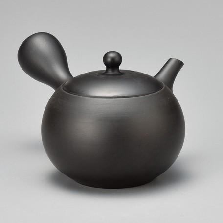 Jinsui Kiln M386: Komaru - Tokoname Kyusu Tea Pot (180 cc, Black, Yamaki Ikai) 常滑・人水・コマル・黒 - tokinari.live