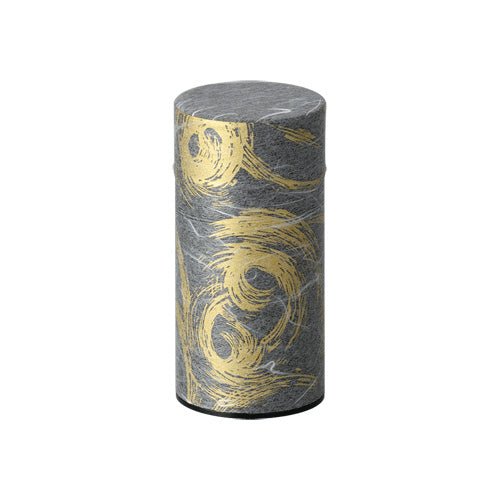 Okumura Seikan: Tea Can, Washi Paper - Nankyo Black Gold 南郷 黒金・茶銀・黒銀 - tokinari.live