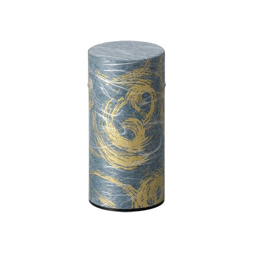 Okumura Seikan: Tea Can, Washi Paper - Nankyo Navy Gold 南郷 紺金 - tokinari.live