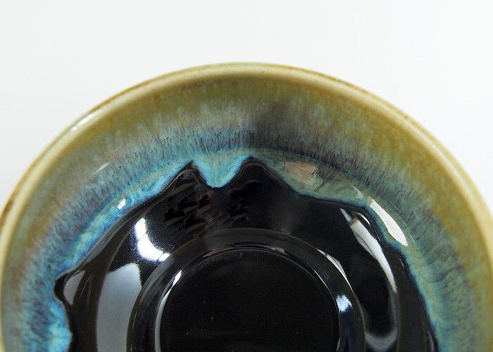 Saikai Ceramics: Hakuwan - Jatenmoku, Porcelain Matcha Bowl with Gift Box - tokinari.live