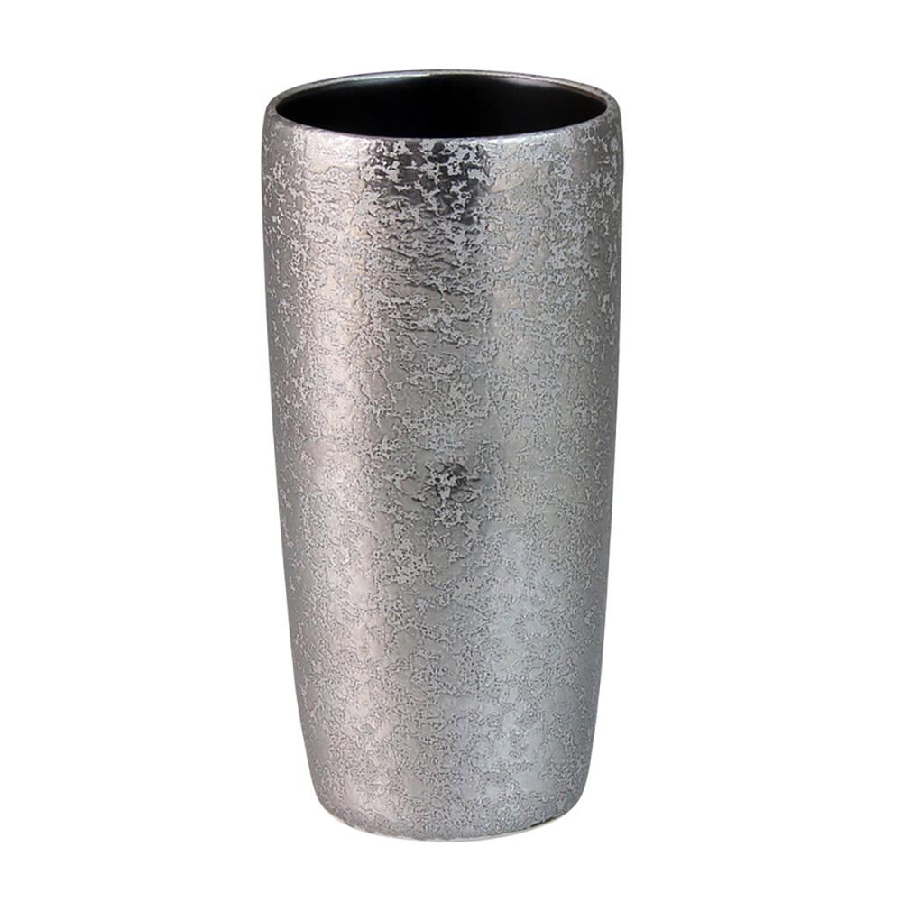 Touetsugama Aritayaki Dimple Rock Tumbler - Ibushi Silver - Black いぶし銀内ブラック えくぼロックビアカップ - tokinari.live