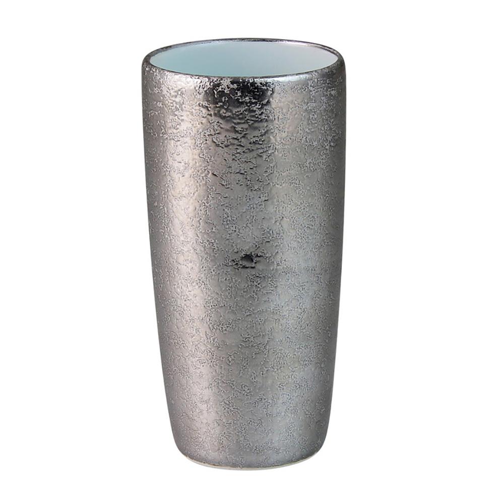 Touetsugama Aritayaki Dimple Rock Tumbler - Ibushi Silver - White いぶし銀内白 えくぼロックビアカップ - tokinari.live