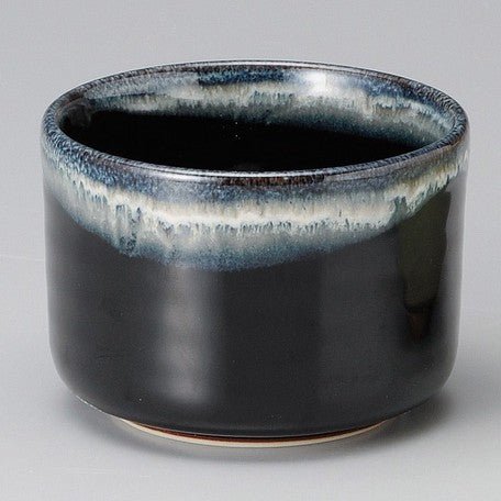 Yamaki Ikai M1412: Black Minoyaki Tenmoku Matcha Tea Bowl - tokinari.live