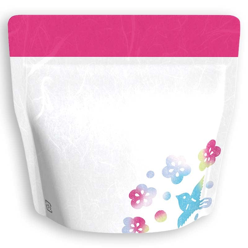 Yoshimura Pack 1314 Resealable Washi Paper Bag Flowers and Birds 花と鳥 - tokinari.live