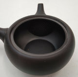 Takasuke Kiln (Y118) 高資陶苑: Tokoname Kyusu Tea Pot, Black, Ceramic Mesh Strainer 100 ml