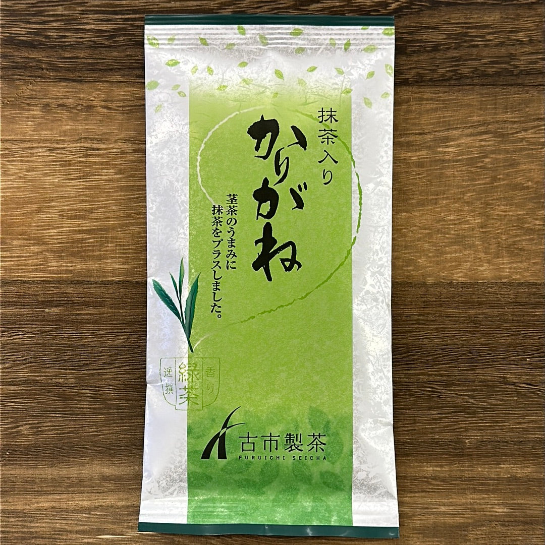 #0299.K2古市製茶：#14 かりがねくき茶 宇治抹茶入り 宇治抹茶入り雁金（100g）