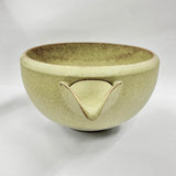Origami Kai - Pour Wara Brown - Minoyaki Porcelain Katakuchi Matcha Bowl with Pouring Lip