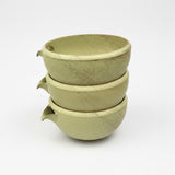Origami Kai - Pour Wara Brown - Minoyaki Porcelain Katakuchi Matcha Bowl with Pouring Lip