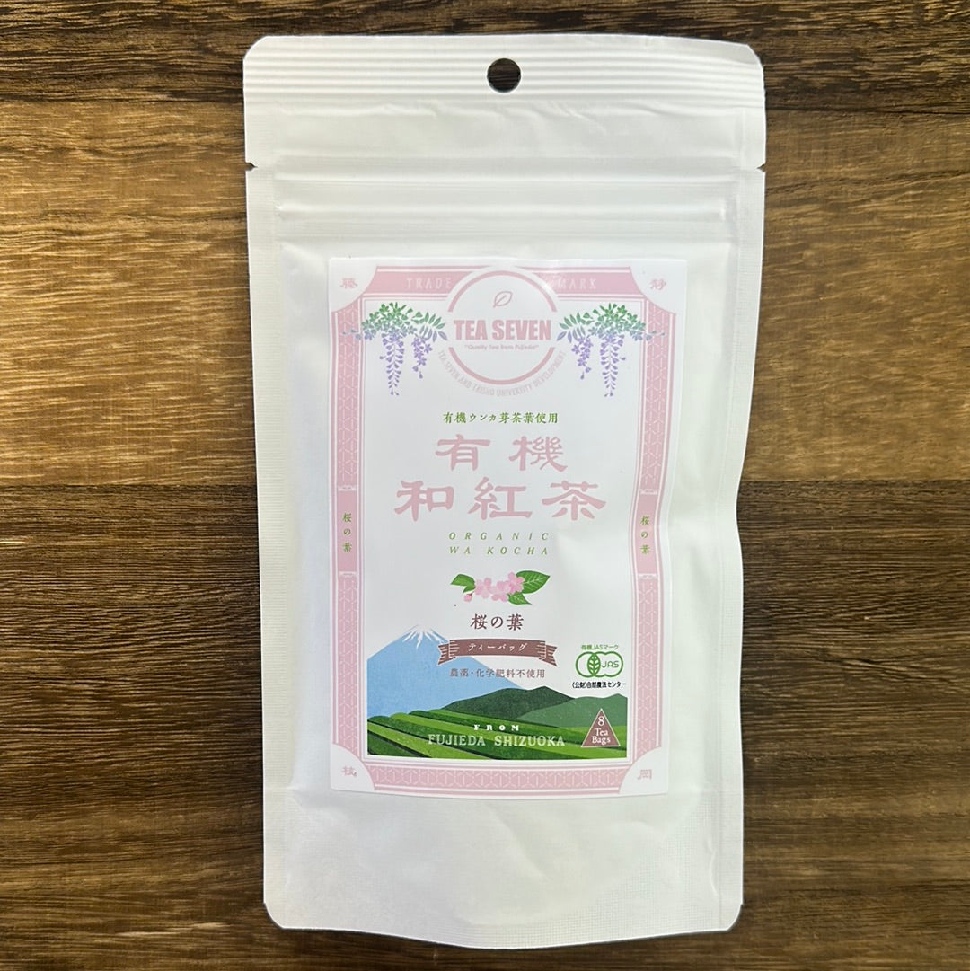 #0059.S5 NaturaliTea（ティーセブン）：桜葉入り有機紅茶 桜葉入り有機和紅茶テイーバッグ 2g×8袋