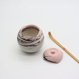 [One-of-a-Kind] Shinro Yamamoto: Marble Porcelain Natsume A / Lidded Container (Pink) tokinari.live