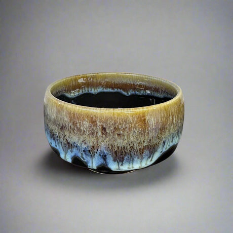 Saikai Ceramics: Hakuwan - Jatenmoku, Porcelain Matcha Bowl with Gift Box - tokinari.live