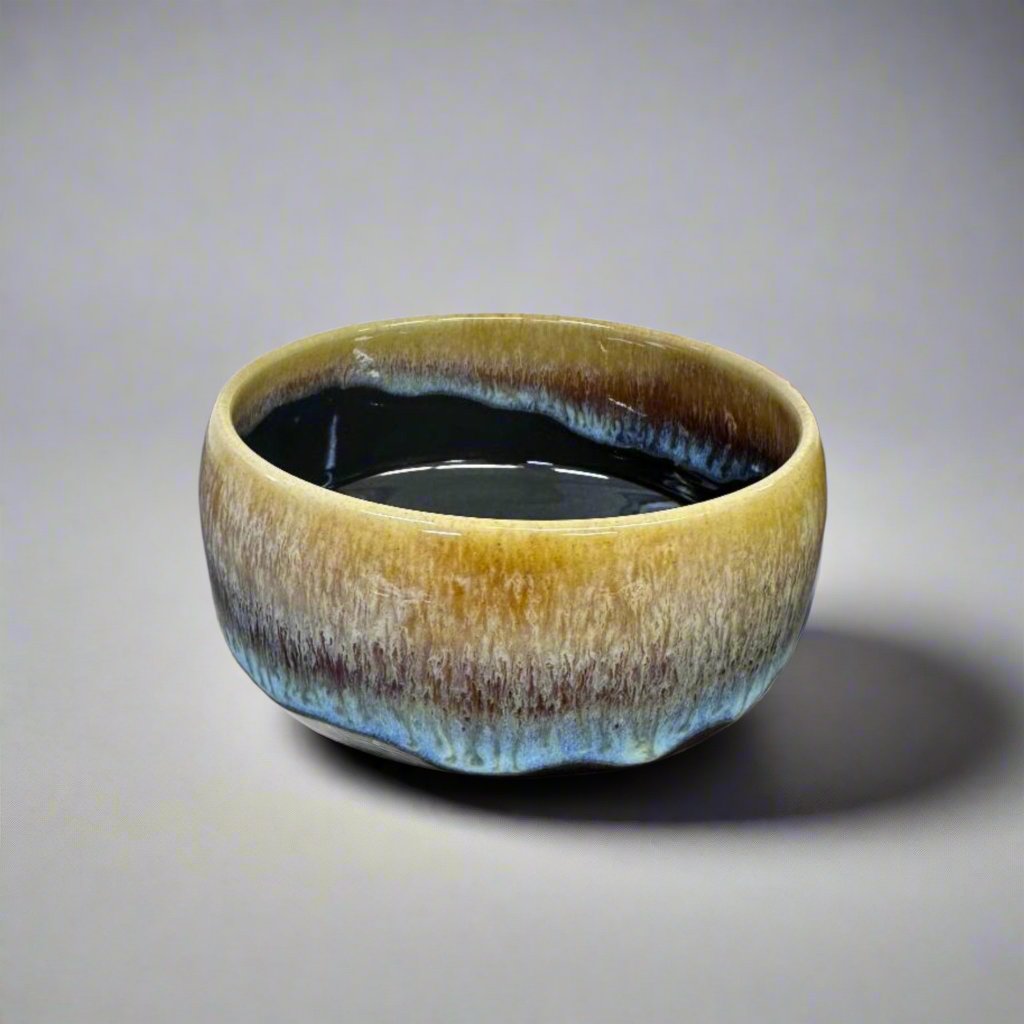 Saikai Ceramics: Hakuwan - Jatenmoku, Porcelain Matcha Bowl with Gift Box - tokinari.live