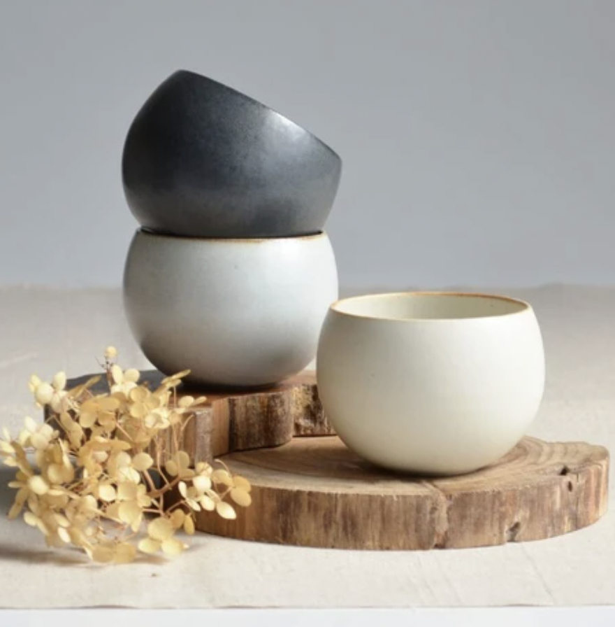 SHIKIKA - Korokoro Round Yunomi Cup - White