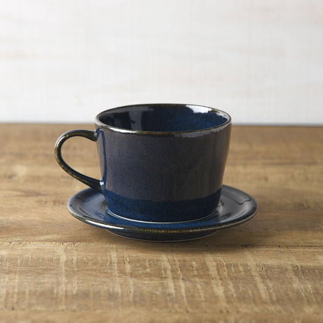 Deep Scandinavian Blue - Tea Cup & Saucer - tokinari.live