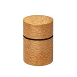 Fujiki Denshiro: Obizutsu Tea Canister - Silky Oak 帯筒茶筒シルキーオーク - tokinari.live