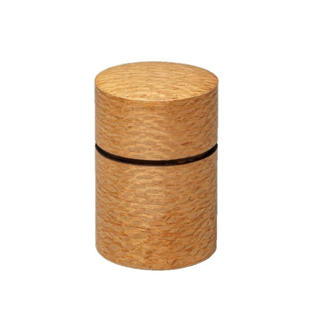 Fujiki Denshiro: Obizutsu Tea Canister - Silky Oak 帯筒茶筒シルキーオーク - tokinari.live