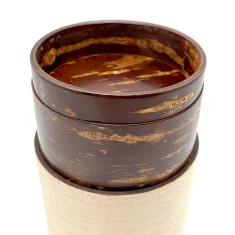 Fujiki Denshiro: Obizutsu Tea Canister - Silky Oak 帯筒茶筒シルキーオーク - tokinari.live