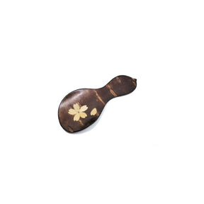 Fujiki Denshiro: Sakura Bark Tea Scoop Chasaji, Gourd-shaped design with Sakura 茶箕 兵丹 桜 - tokinari.live