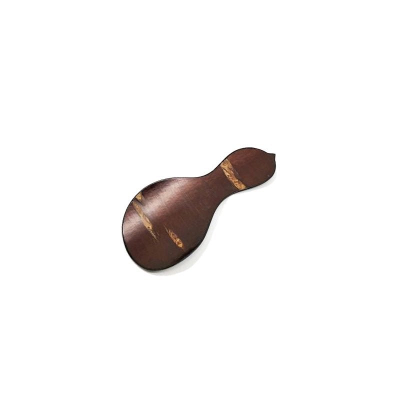 Fujiki Denshiro: Sakura Bark Tea Scoop Chasaji - Plain Bark in Gourd-shaped design 茶箕 兵丹 無地皮 - tokinari.live