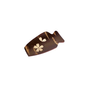 Fujiki Denshiro: Sakura Bark Tea Scoop Chasaji, Vase-shaped design with Sakura 茶箕 つぼ 桜 - tokinari.live