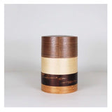Fujiki Denshiro: Wazutsu Series Kabazaiku Tea Canisters, 4-color Walnut 輪筒4色 茶筒 くるみ - tokinari.live