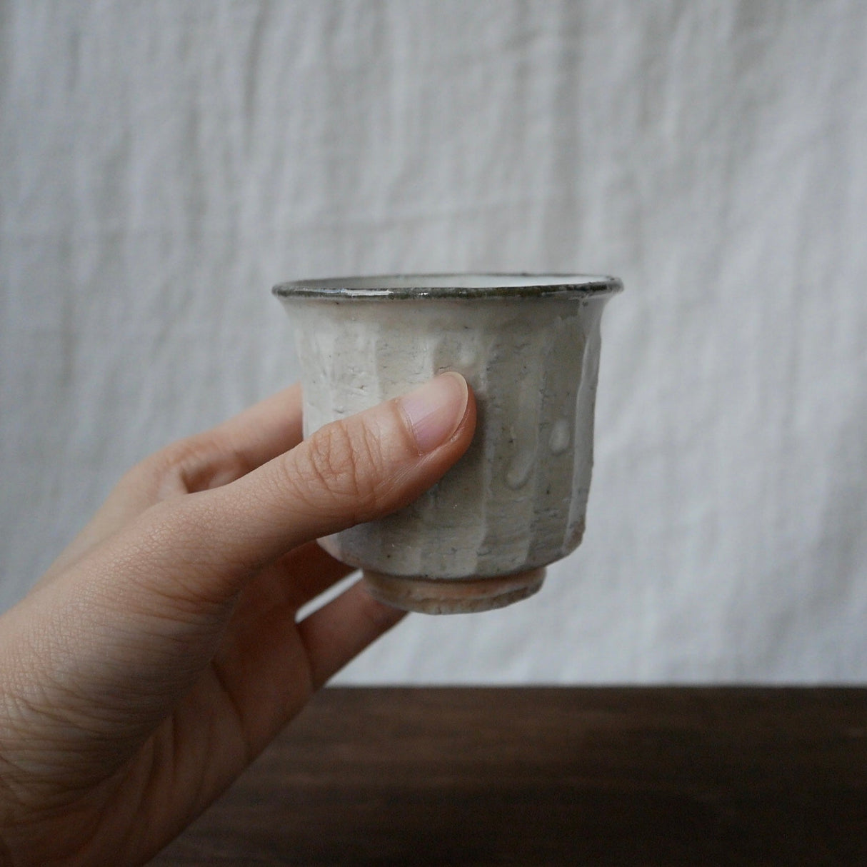 Gotanbayashi Kama: Karatsuyaki Porcelain Yunomi Cup - tokinari.live