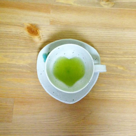 Hiroshi Hirai: Heart Shaped Cup & Saucer Set, Yellow Accents - tokinari.live