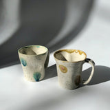 Hiroshi Hirai: Heart Shaped Mug Cup, Green Accents - tokinari.live