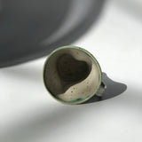 Hiroshi Hirai: Heart Shaped Mug Cup, Green Accents - tokinari.live