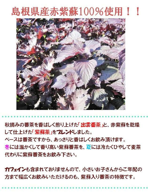 #0533.S4：紫蘇入り健康番茶｜お茶の三幸園