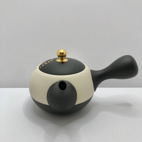Isobe Ceramics mi122: Tokoname Kyusu Golden Autumn Leaves by Shouhou 200 ml 金彩紅葉桜 - tokinari.live