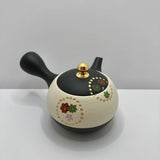 Isobe Ceramics mi122: Tokoname Kyusu Golden Autumn Leaves by Shouhou 200 ml 金彩紅葉桜 - tokinari.live