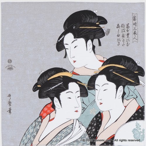 Iyo Yuinoh Center, Furoshiki: Three Beauties of the Kansei Era (small) - tokinari.live