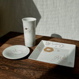 Kamigata Ryugi: Haiku Series Plate Set, Gold - tokinari.live