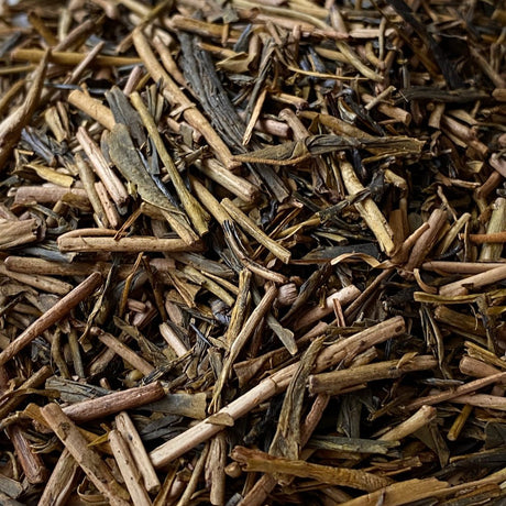 Kiyosawa Tea Gardens: Shizuoka Spring Kukihojicha Roasted Green Tea Leaf Stems by Farmer Kajiyama Yukako - tokinari.live