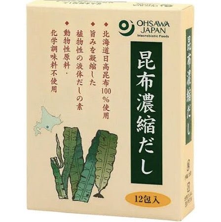 Ohsawa Japan: Concentrated Konbu Dashi (Kelp Seaweed Broth, 12 x 5g) - tokinari.live