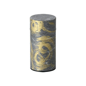 Okumura Seikan: Tea Can, Washi Paper - Nankyo Black Gold 南郷 黒金・茶銀・黒銀 - tokinari.live