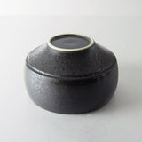 Saikai Ceramics: Hakuwan - Wabikuro, Black Porcelain Matcha Bowl with Gift Box - tokinari.live