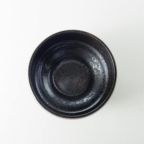 Saikai Ceramics: Hakuwan - Wabikuro, Black Porcelain Matcha Bowl with Gift Box - tokinari.live