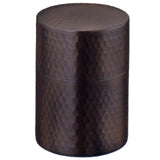 Tea Canister Hammer Tone Copper - tokinari.live