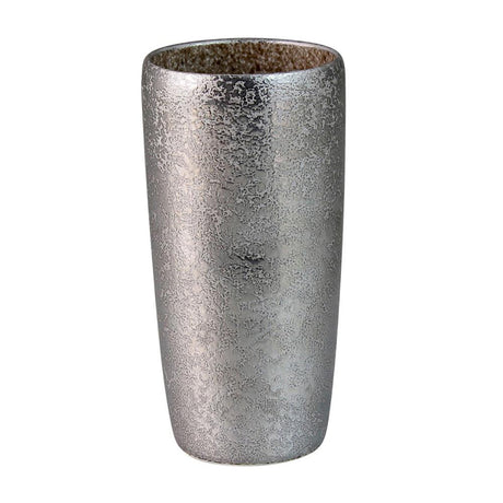 Touetsugama Aritayaki Dimple Rock Tumbler - Ibushi Silver - Brown いぶし銀内茶彩　えくぼロックビアカップ - tokinari.live