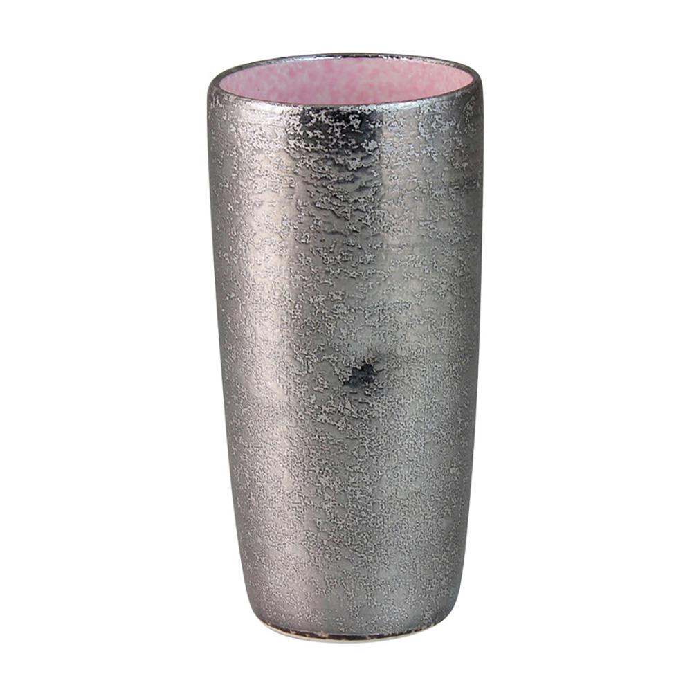 Touetsugama Aritayaki Dimple Rock Tumbler - Ibushi Silver - Pink いぶし銀内ピンク　えくぼロックビアカップ - tokinari.live