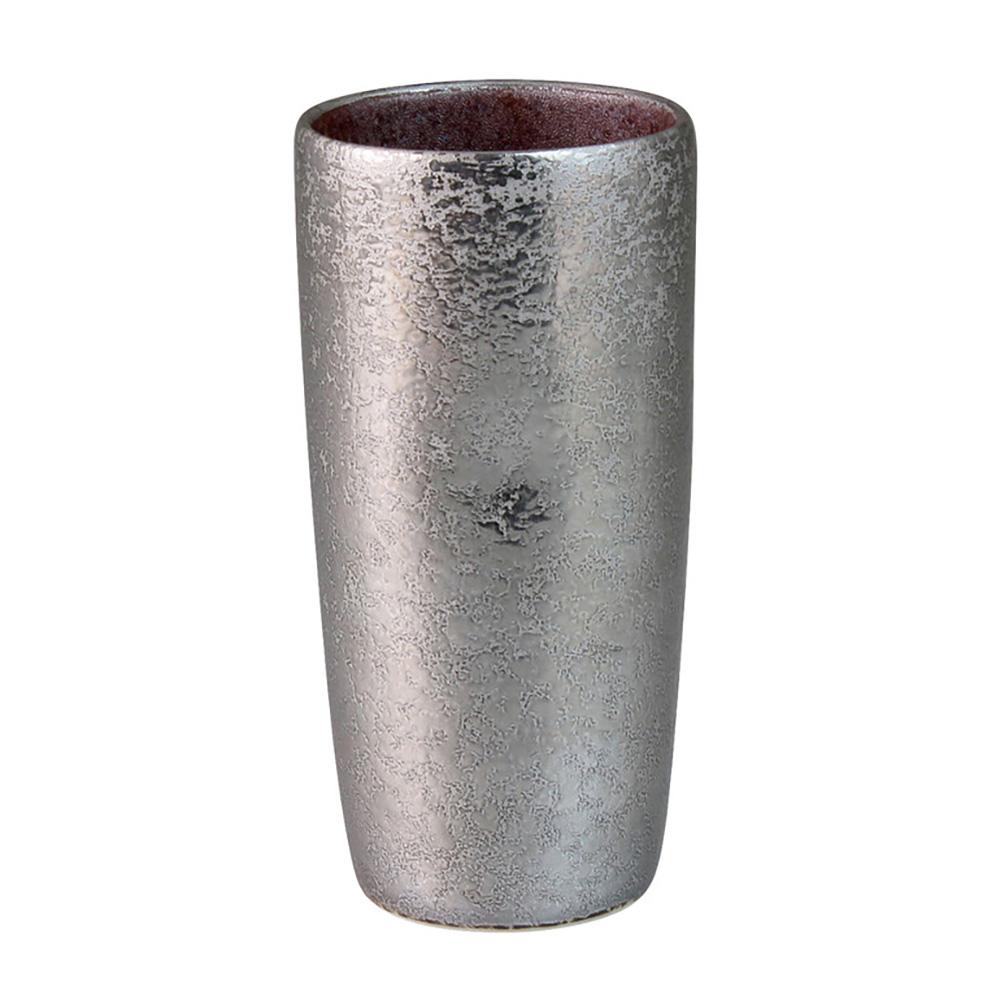 Touetsugama Aritayaki Dimple Rock Tumbler - Ibushi Silver - Purple いぶし銀内紫素　えくぼロックビアカップ - tokinari.live